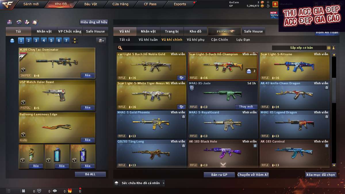shop acc cf uy tin gia re